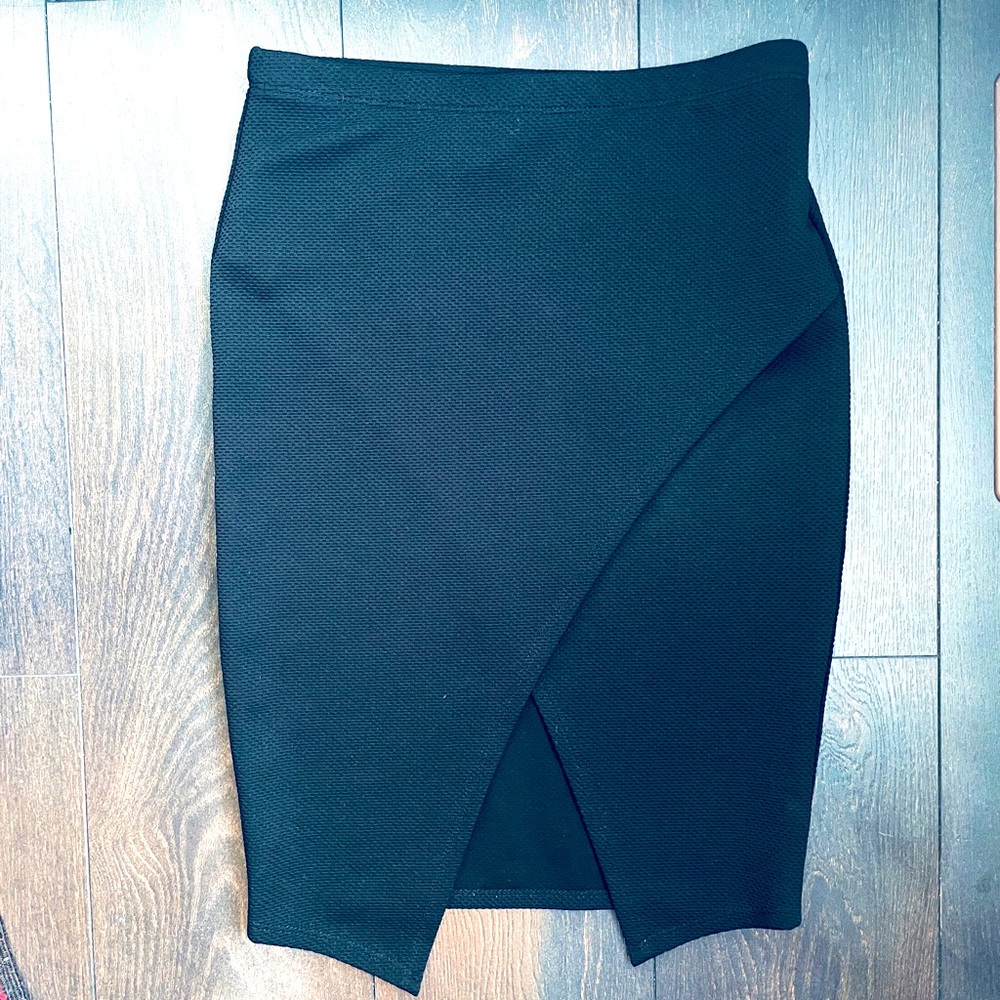Rebel Sugar Asymmetrical Split Bodycon Skirt